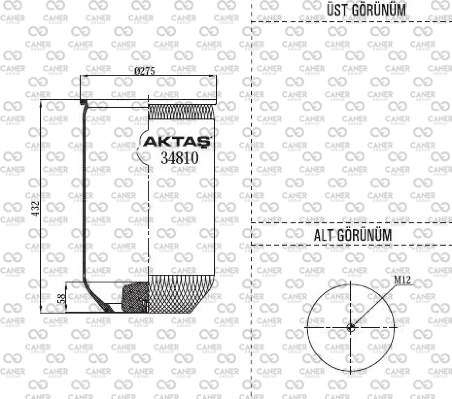 34810 T AKTAŞ; MAN SÜPERMAN ARKA KÖRÜK LASTİĞİ   